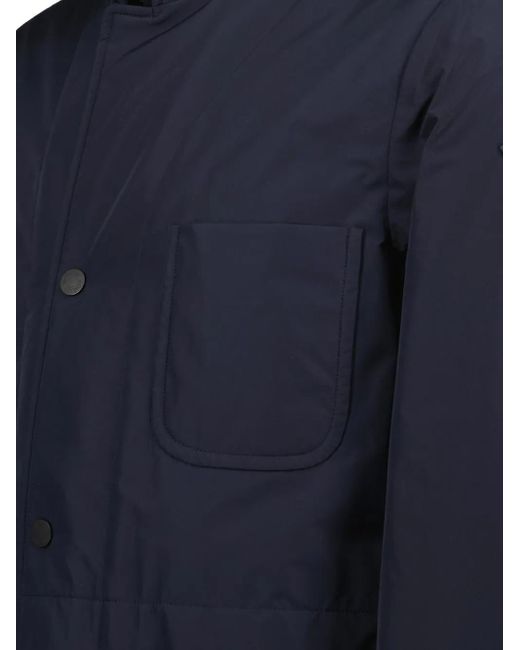 Moncler Blue Brieuc Down Shirt Jacket for men