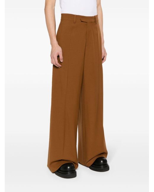 Pantalon ample à plis marqués Vetements en coloris Brown