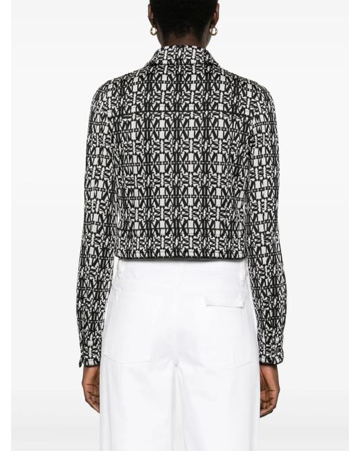 Max Mara Black Printed Short Jacket