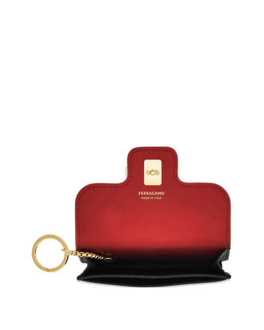 Ferragamo Black Gancini Key Holder