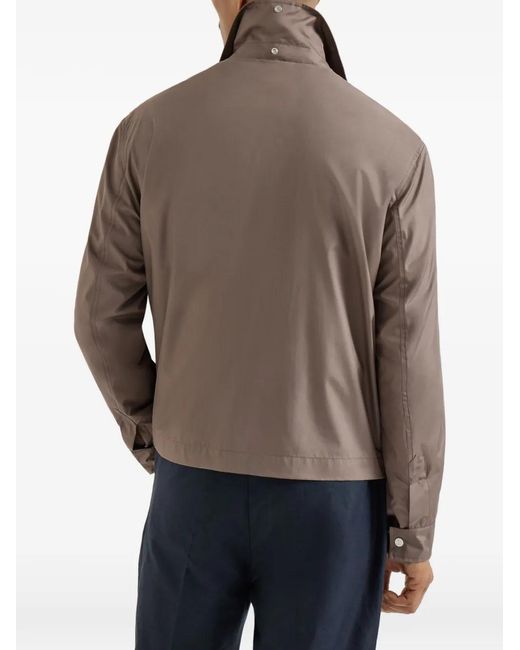 Brunello Cucinelli Brown Unlined Outerwear Jacket for men
