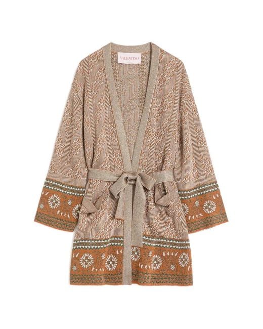 Valentino Garavani Natural Jacquard-Pattern Coat
