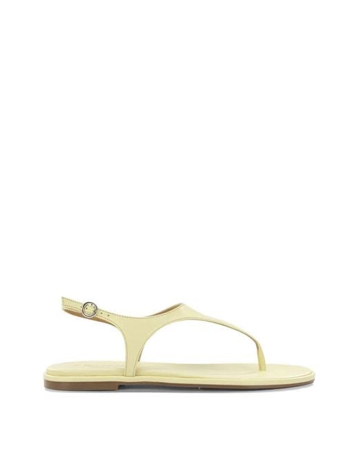 Aeyde White Raine Buckle-Fastening Thong Sandals
