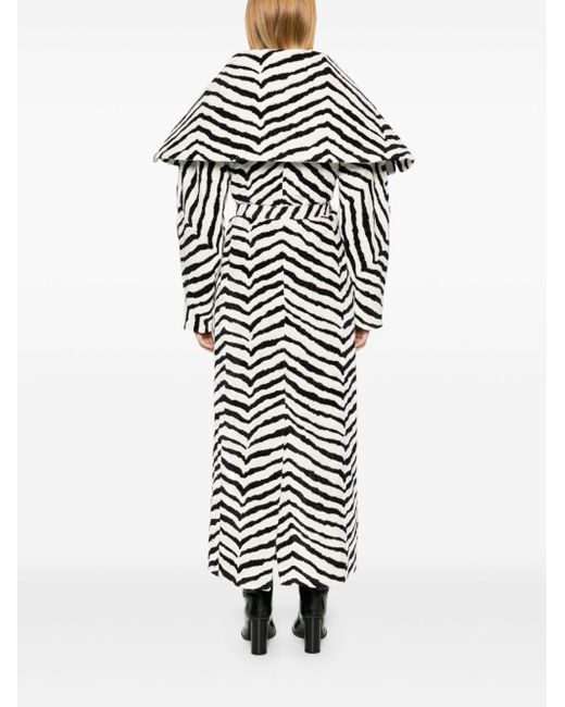 Jacquemus White Zebra Coat 'Le Manteau Caruso'