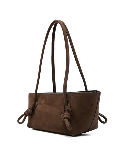 Hereu White Knot-Detail Shoulder Bag