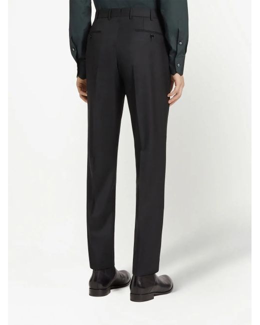 Zegna Black 15Milmil15 Tailored Wool Trousers for men