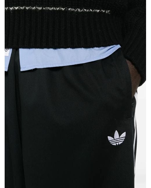 Adidas Black Side-Stripe Trousers for men