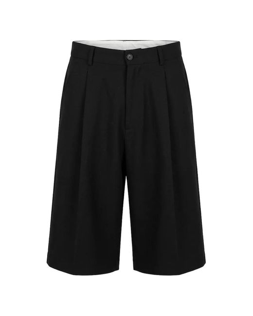 Societe Anonyme Black Short Andrew À Design Plissé