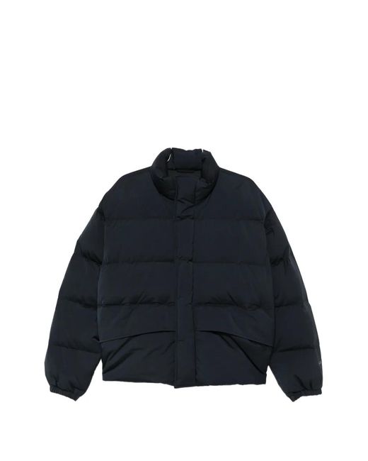 Jil Sander Blue Padded High-Neck Jacket for men