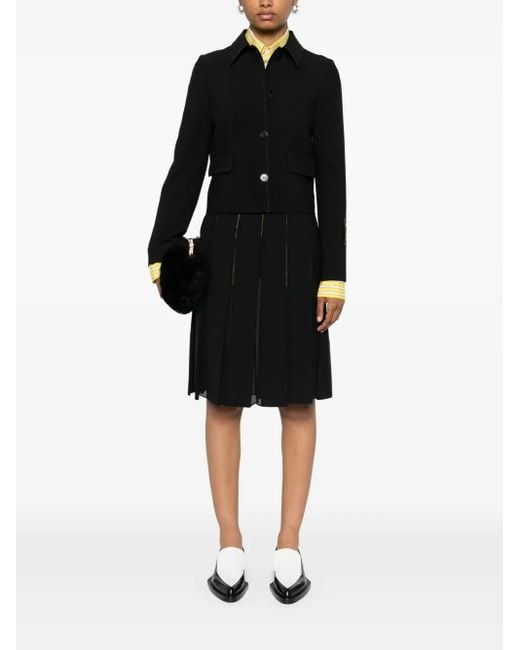 Marni Black Contrast-Stitching Jacket