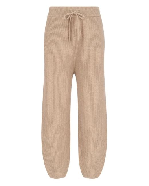 Polo Ralph Lauren Natural Ribbed-Knit Drawstring Trousers