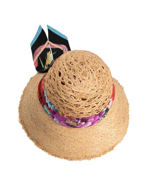 Dolce & Gabbana Pink Raffia Sun Hat