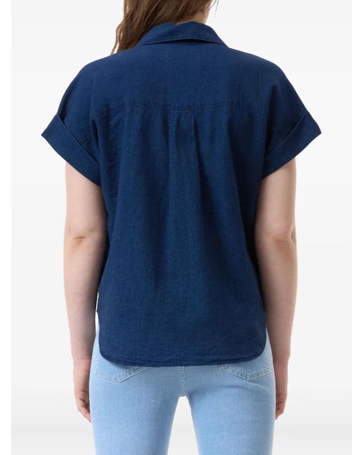 Closed Blue Linen Blend Shirt