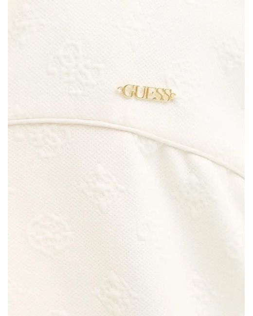 Guess White Zip-Up Hoodie
