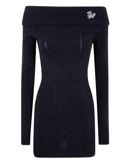 Robe À Épaules Dénudées Ornée D'Une Fleur Blumarine en coloris Blue