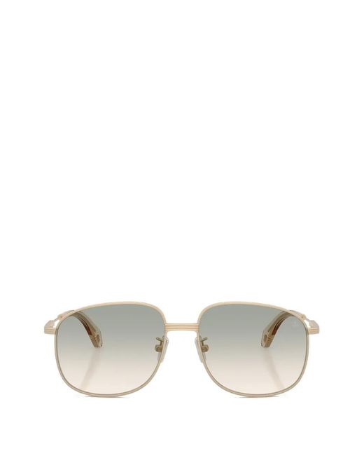 Moncler White Fennix Navigator-Frame Sunglasses