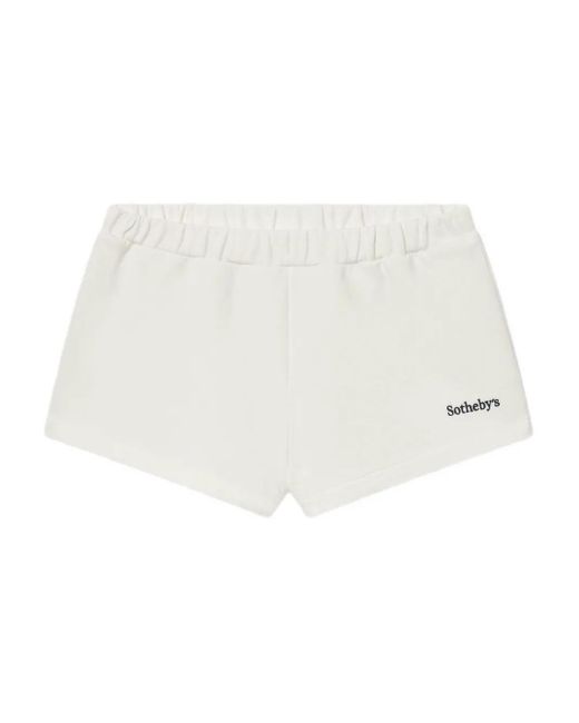 FRAME White Embroidered-Detail Cotton Shorts