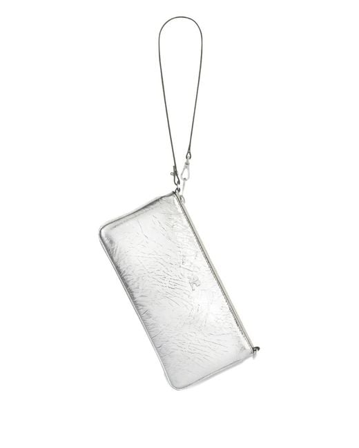 Sac Porté Épaule En Cuir À Fermeture Zippée Courreges en coloris White