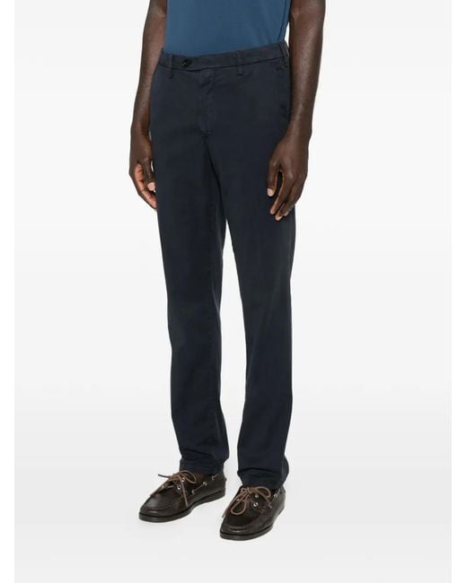 Canali Black Front-Button Trousers for men