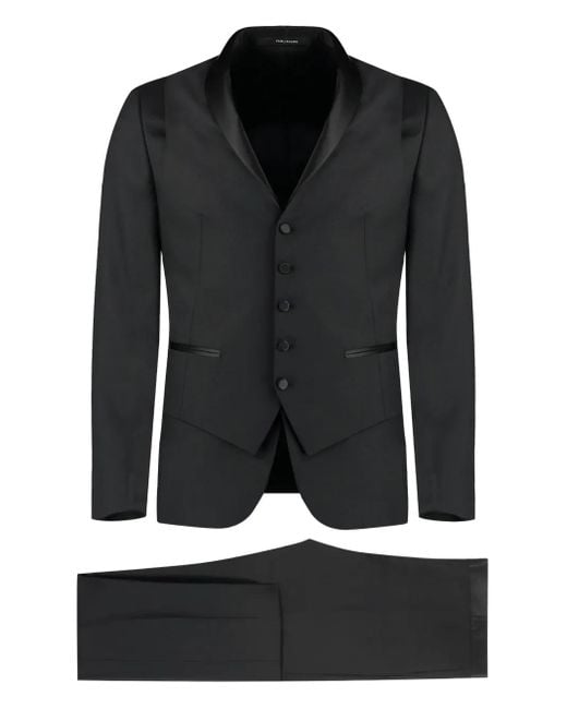 Costume À Col Châle Tagliatore pour homme en coloris Black