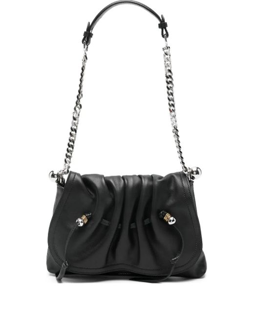 Isabel Marant Black Bolton Pouch Leather Shoulder Bags