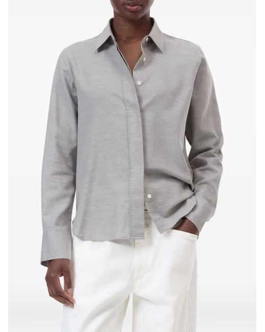 Closed Gray Long-Sleeve Shirt