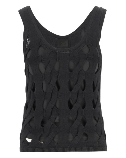 Pinko オープンニット トップ Black