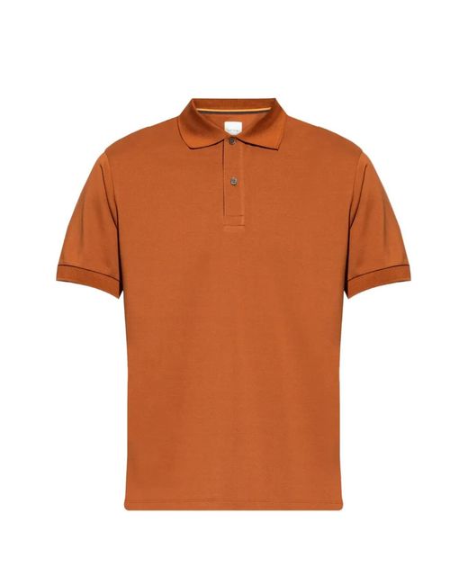 Paul Smith Orange Short-Sleeve Polo Shirt for men