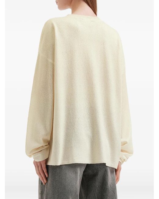 Mini Cream White Graphic-Print Sweater