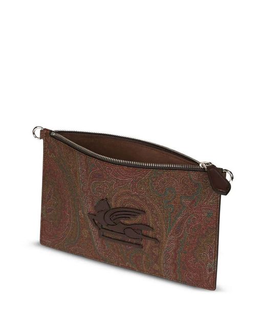 Etro White Pegaso-Motif Shoulder Bag for men