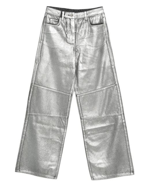 Patrizia Pepe Gray Panelled Trousers