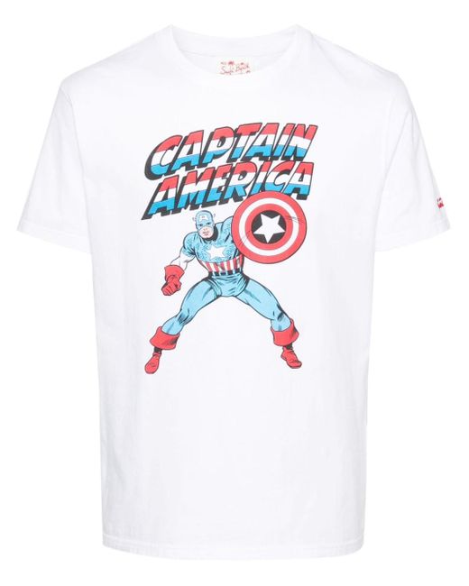 メンズ Mc2 Saint Barth X Marvel Captain America Tシャツ White