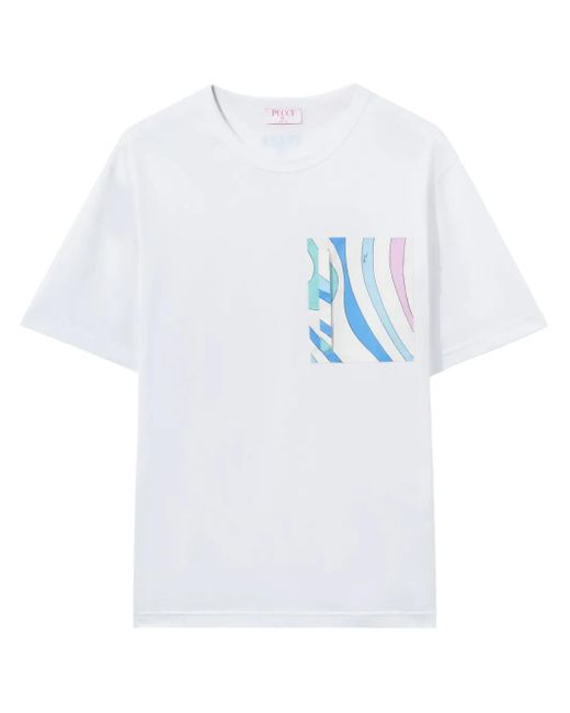 Camiseta con estampado Marmo Emilio Pucci de color White