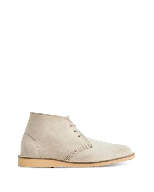 Red Wing White Suede Boots for men