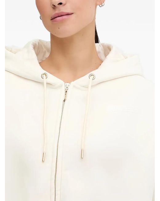 Guess White Zip-Up Hoodie