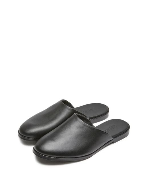 Suicoke Black Leather Mules