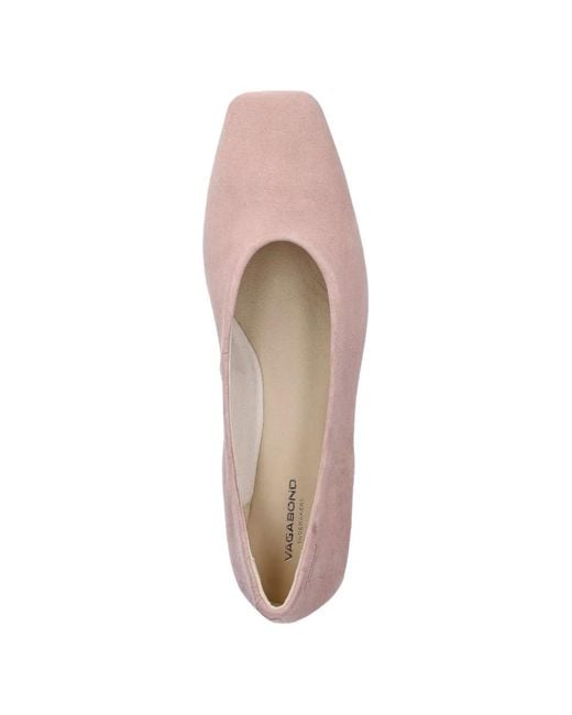 Vagabond Pink Delia Square-Toe Ballet Flats