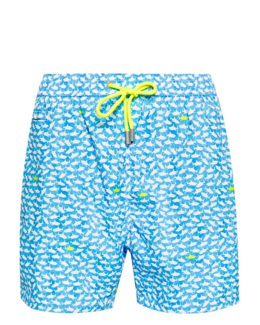 Mc2 Saint Barth Blue Comfortlight Balika-print Swim Shorts for men