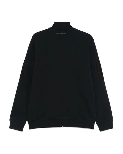 Karl Lagerfeld Black Zip-Up Track Jacket for men