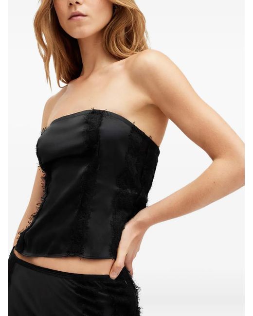 Top Morgan Con Bordo di AllSaints in Black