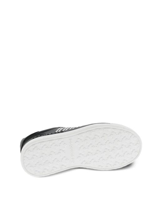 DSquared² White Lace-Up Leather Sneakers