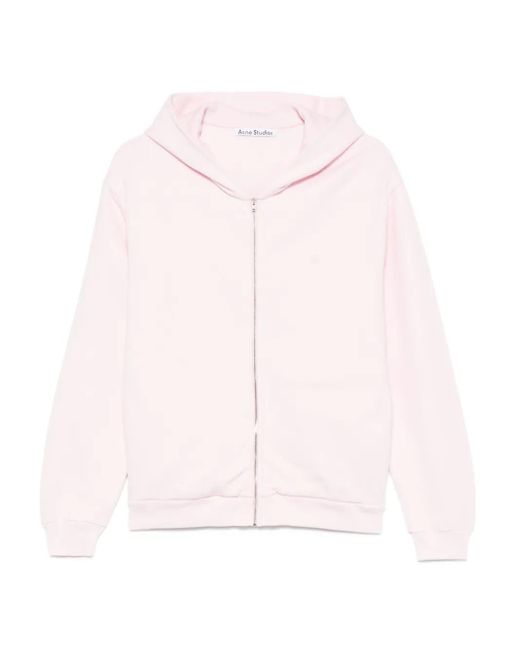 Acne Pink Logo-Patch Hoodie