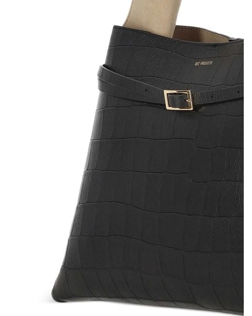 REE PROJECTS Black Mini Clare Leather Tote Bag
