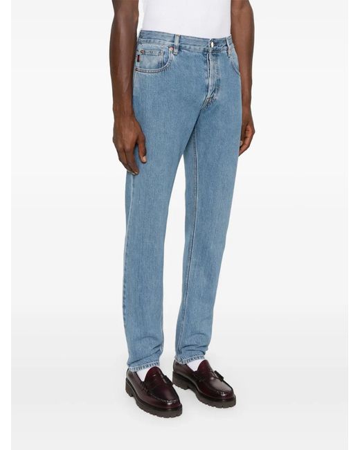 Gucci Blue Web Detail Denim Jeans