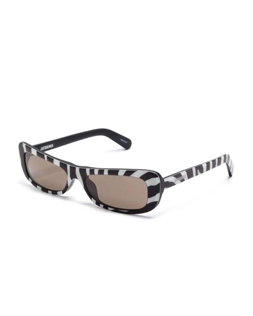 Jacquemus Black Capri Rectangle Frame Sunglasses