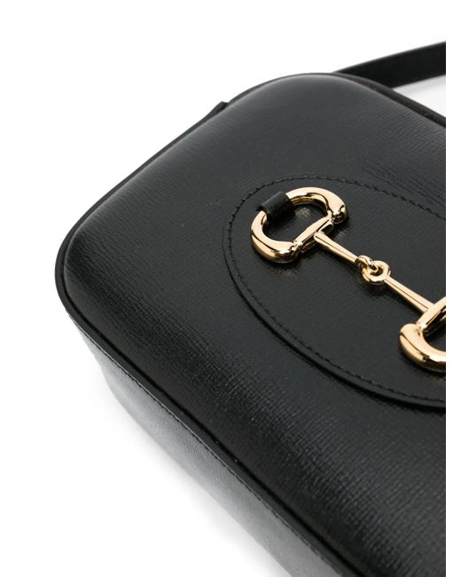 Gucci Black Small 1955 Horsebit Shoulder Bag