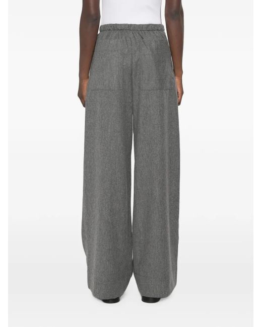 Soeur Gray Hugues Drawstring Wide-Leg Palazzo Pants
