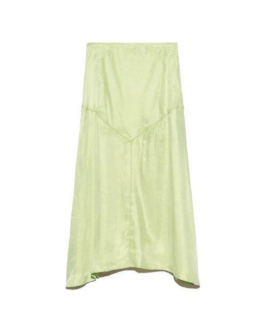 Bimba Y Lola Green Lime Lace A-Line Skirt