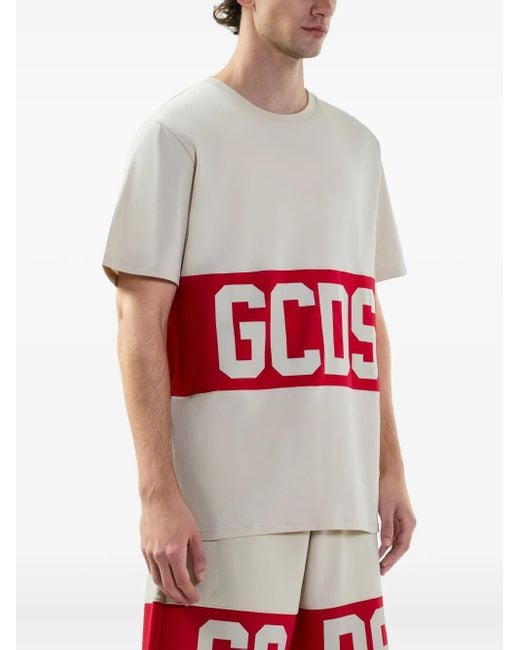 Gcds Red Logo-Print T-Shirt for men