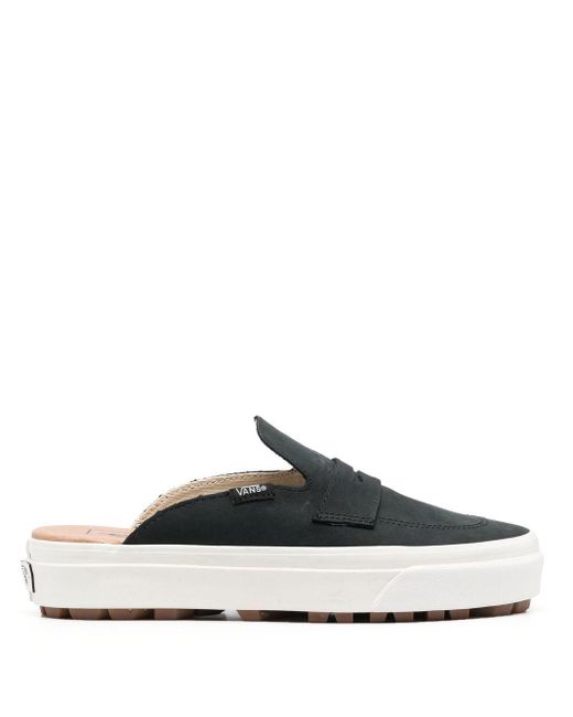 Vans Leather Skate Style 53 Mules in Black (White) Lyst